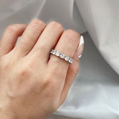 [Am jewelry]Eternity Round Cut Tennis Ring