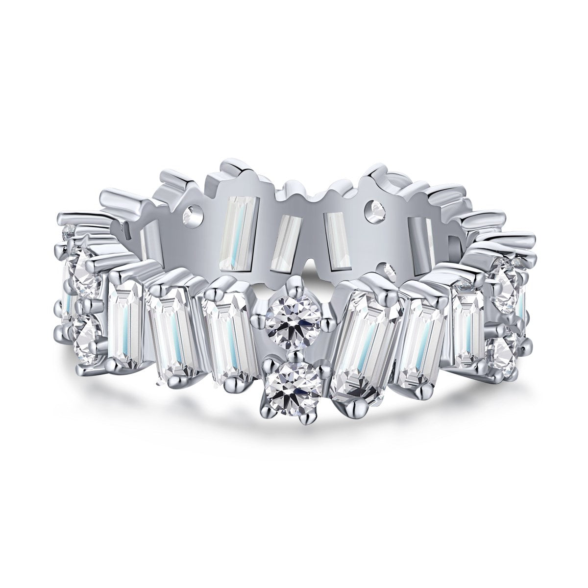 [Am jewelry]Delicate Multi Shape Tennis Ring