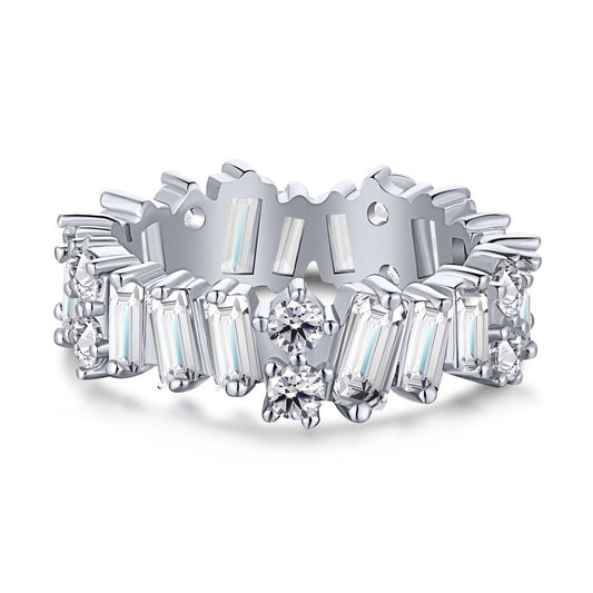 [Am jewelry]Delicate Multi Shape Tennis Ring