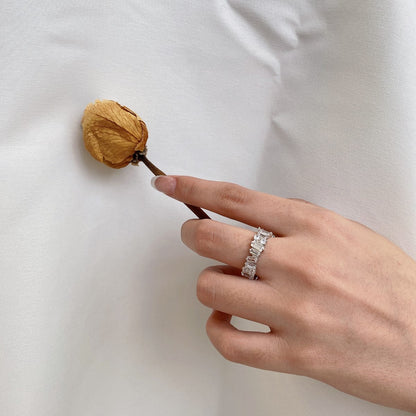 [Am jewelry]Delicate Multi Shape Tennis Ring