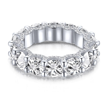[Am jewelry]Gorgeous Round Cut Tennis Ring