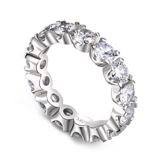 [Am jewelry]Eternity Round Cut Tennis Ring