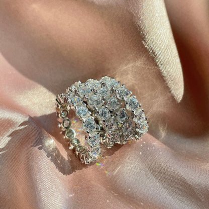 [Am jewelry]Eternity Round Cut Tennis Ring