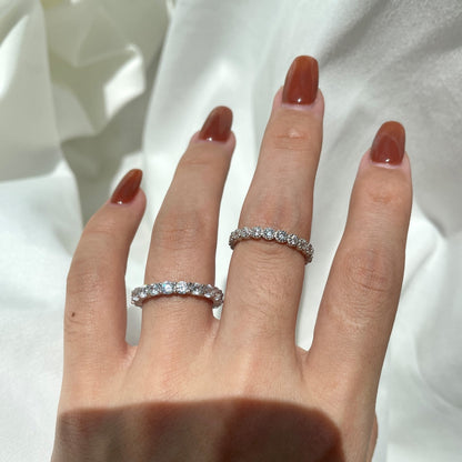 [Am jewelry]Sparkling Round Cut Tennis Ring