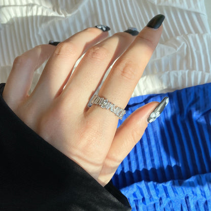 [Am jewelry]Delicate Multi Shape Tennis Ring