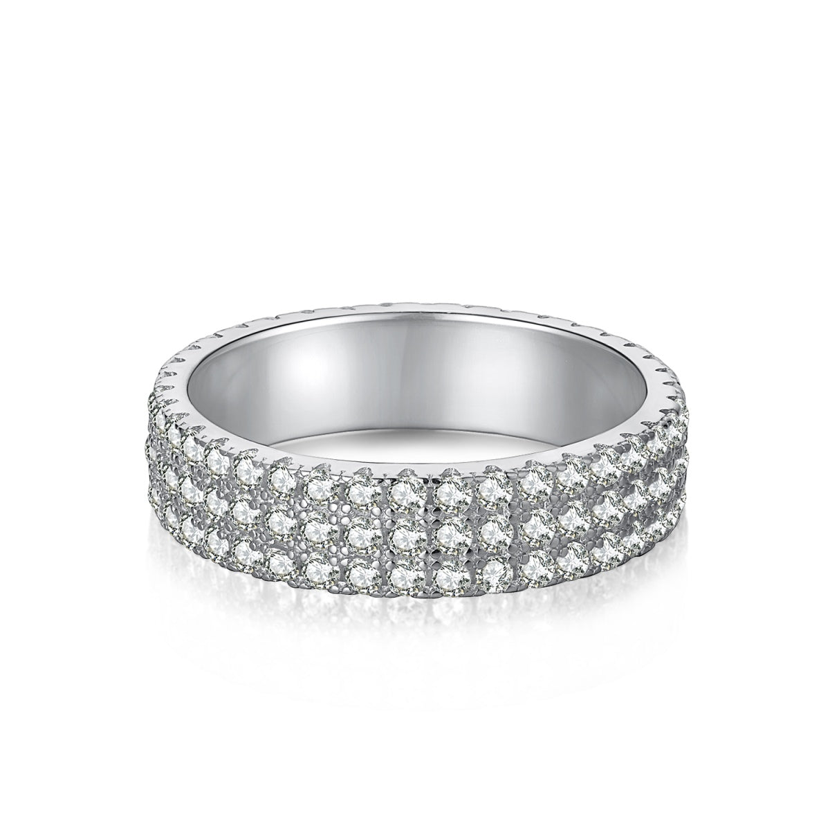 [Am jewelry]Dainty Round Cut Tennis Ring