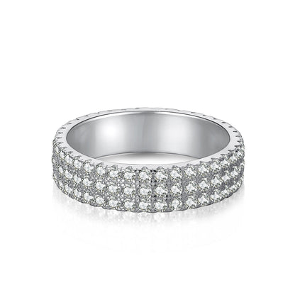 [Am jewelry]Dainty Round Cut Tennis Ring
