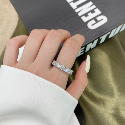 [Am jewelry]Gorgeous Round Cut Tennis Ring