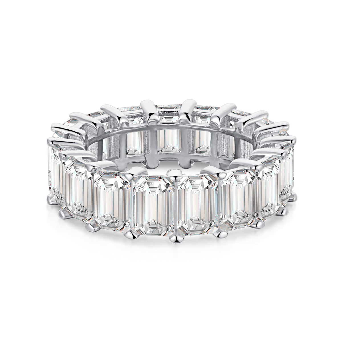 [Am jewelry]0.75 Carat Elegant Emerald Cut Tennis Ring