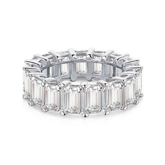 [Am jewelry]0.75 Carat Elegant Emerald Cut Tennis Ring
