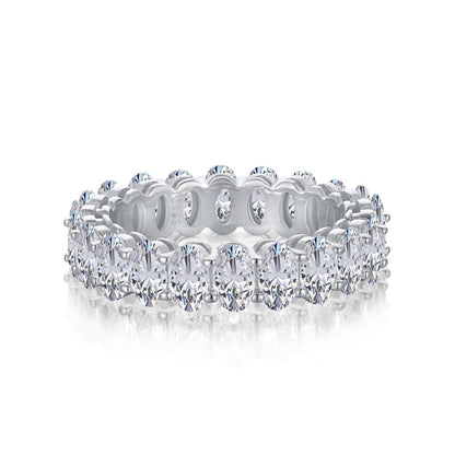 [Am jewelry]Ornate Oval Cut Tennis Ring