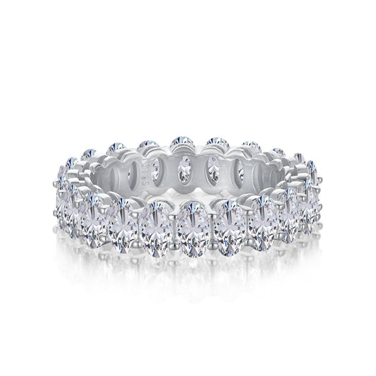 [Am jewelry]Ornate Oval Cut Tennis Ring