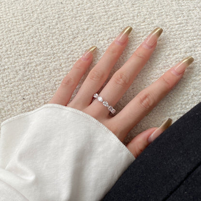 [Am jewelry]Exquisite Pear Cut Tennis Ring