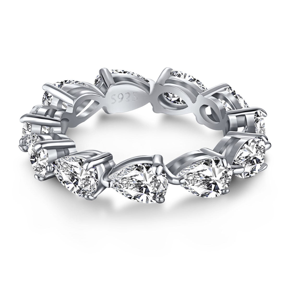 [Am jewelry]Exquisite Pear Cut Tennis Ring