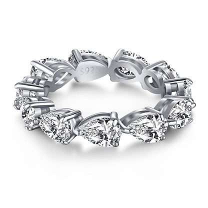 [Am jewelry]Exquisite Pear Cut Tennis Ring