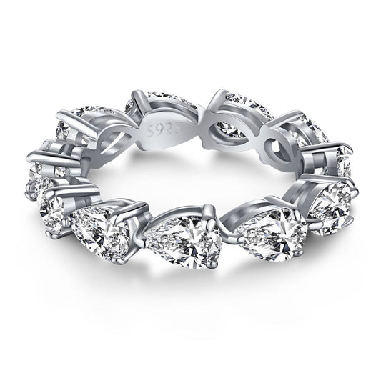 [Am jewelry]Exquisite Pear Cut Tennis Ring