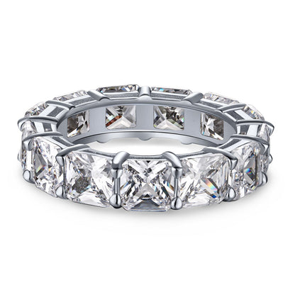 [Am jewelry]Elegant Princess Cut Tennis Ring