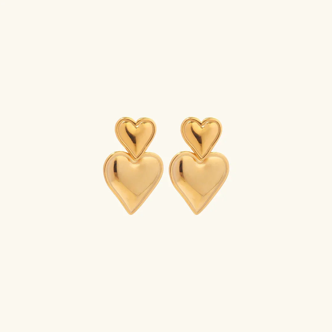 [AM Jewels]Zofia Gold Heart Earrings
