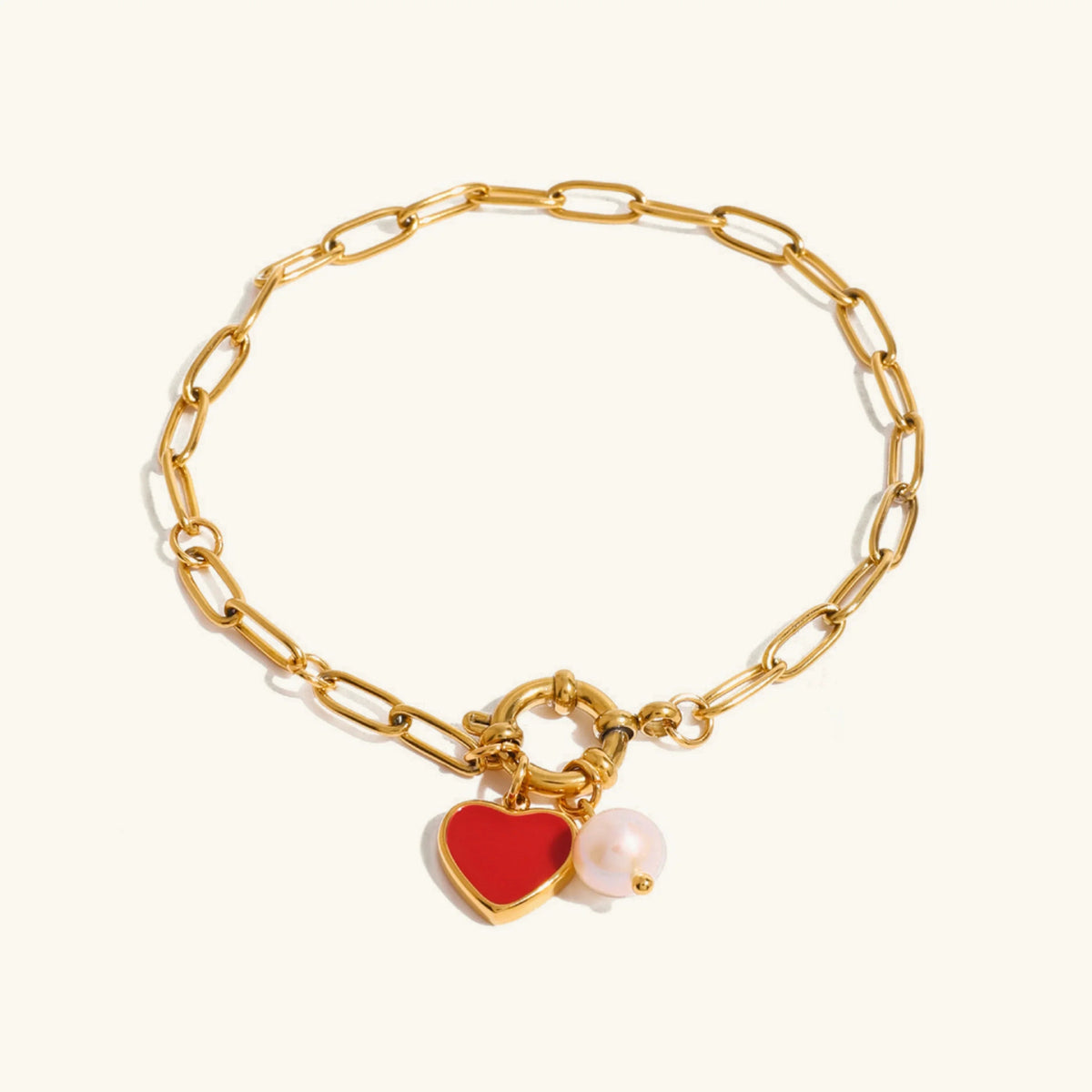 [AM Jewels]Tanya Heart Pearl Bracelet
