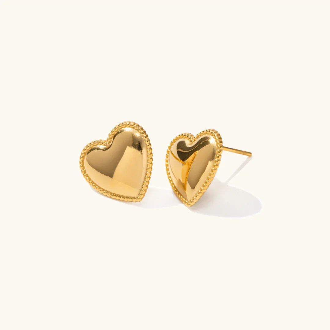 [AM Jewels]Ruth Heart Gold Earrings