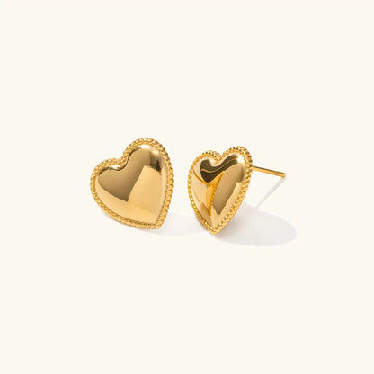 [AM Jewels]Ruth Heart Gold Earrings