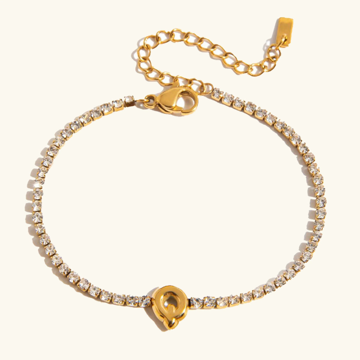 [AM Jewels]Avaria Bubble Letter Tennis Bracelet