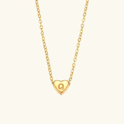 [AM Jewels]Heart Initial Gold Necklace