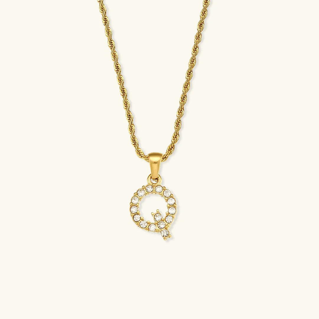 [AM Jewels]Maeve Letter Initial Diamond Necklace