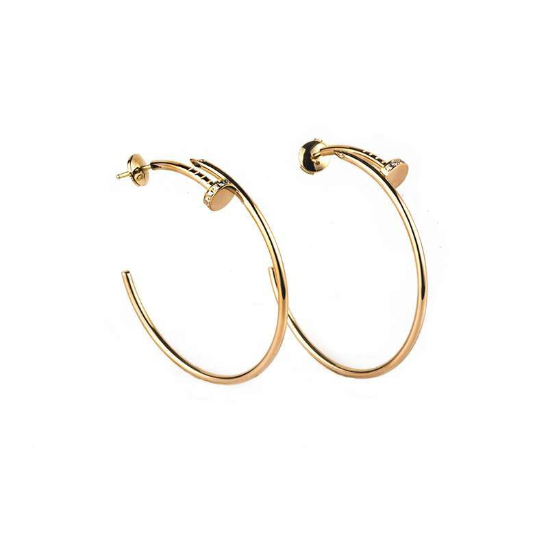 [Am jewelry]JUSTE EARRINGS GOLD DIAMONDS 1.8MM