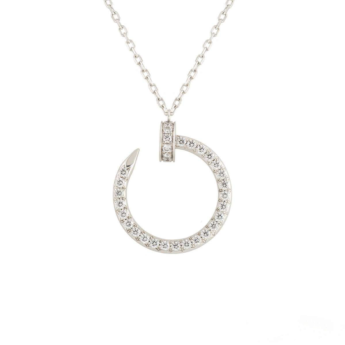 [Am jewelry]JUSTE NECKLACE SILVER DIAMONDS