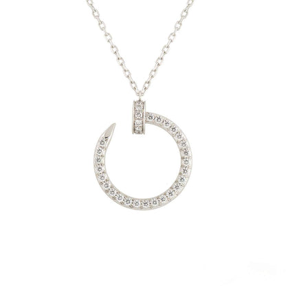 [Am jewelry]JUSTE NECKLACE SILVER DIAMONDS