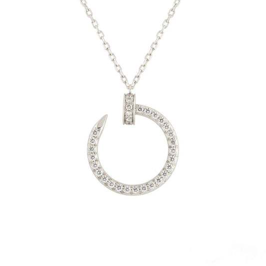 [Am jewelry]JUSTE NECKLACE SILVER DIAMONDS