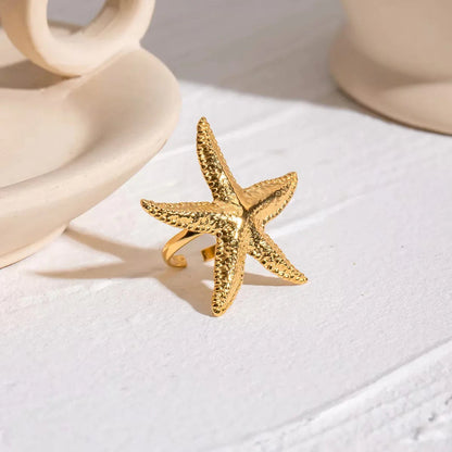 [AM Jewels]Seabreeze Gold Starfish Ring