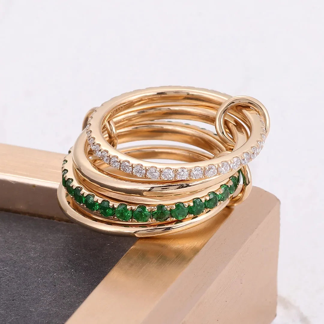 [AM Jewels]Imani Stacked Diamond Ring