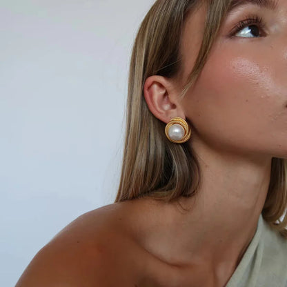 [AM Jewels]Aqua Freshwater Pearl Earrings