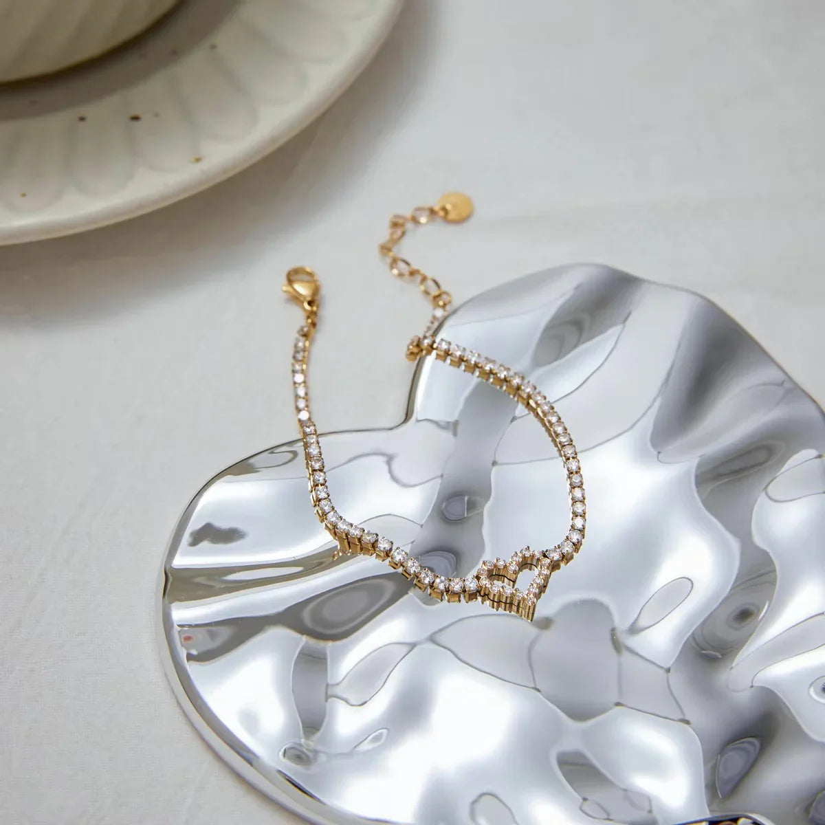 [AM Jewels]Patrice Diamond Heart Bracelet