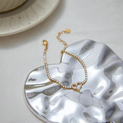 [AM Jewels]Patrice Diamond Heart Bracelet