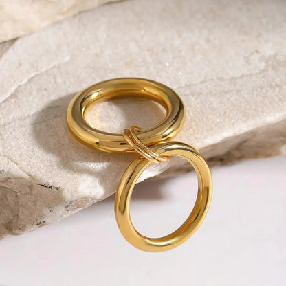 [AM Jewels]Dune Stacked Gold Ring