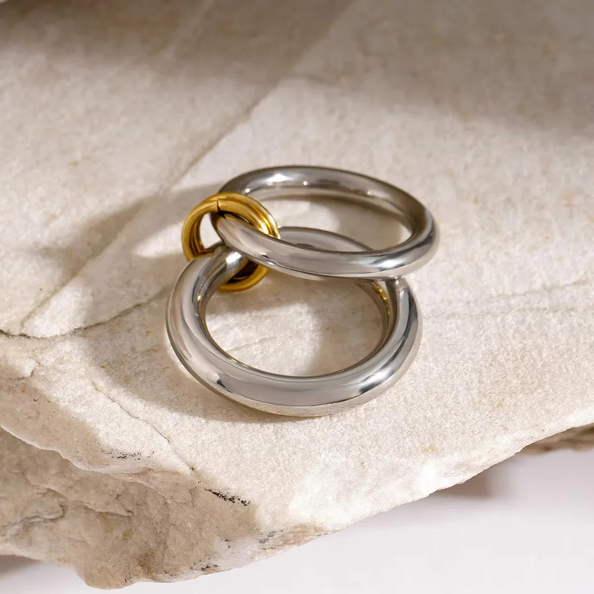 [AM Jewels]Dune Stacked Gold Ring