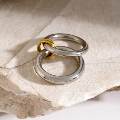 [AM Jewels]Dune Stacked Gold Ring