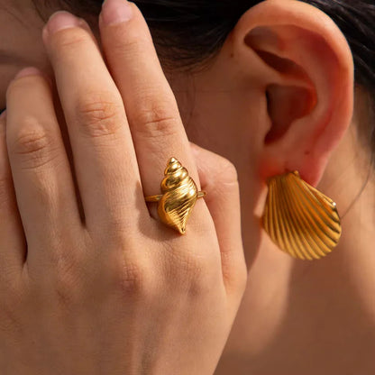 [AM Jewels]Ohana Sea Conch Gold Ring