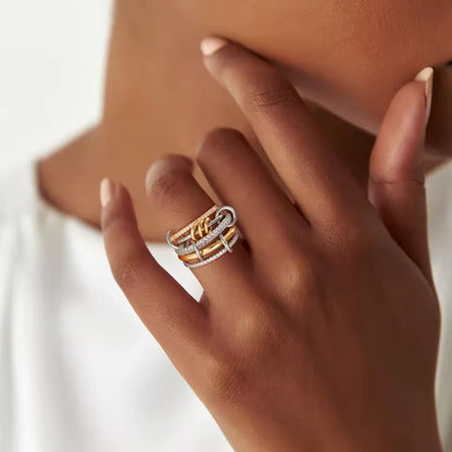 [AM Jewels]Collina Stacked Diamond Ring