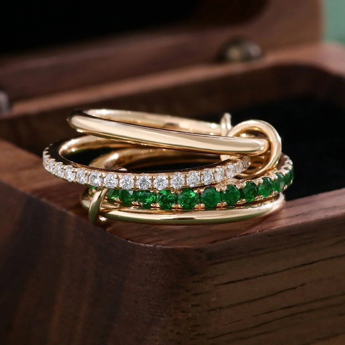 [AM Jewels]Imani Stacked Diamond Ring
