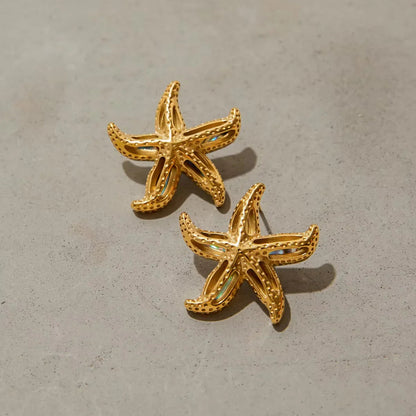 [AM Jewels]Aquatta Gold Starfish Earrings