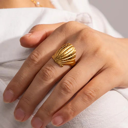 [AM Jewels]Aloha Gold Seashell Ring