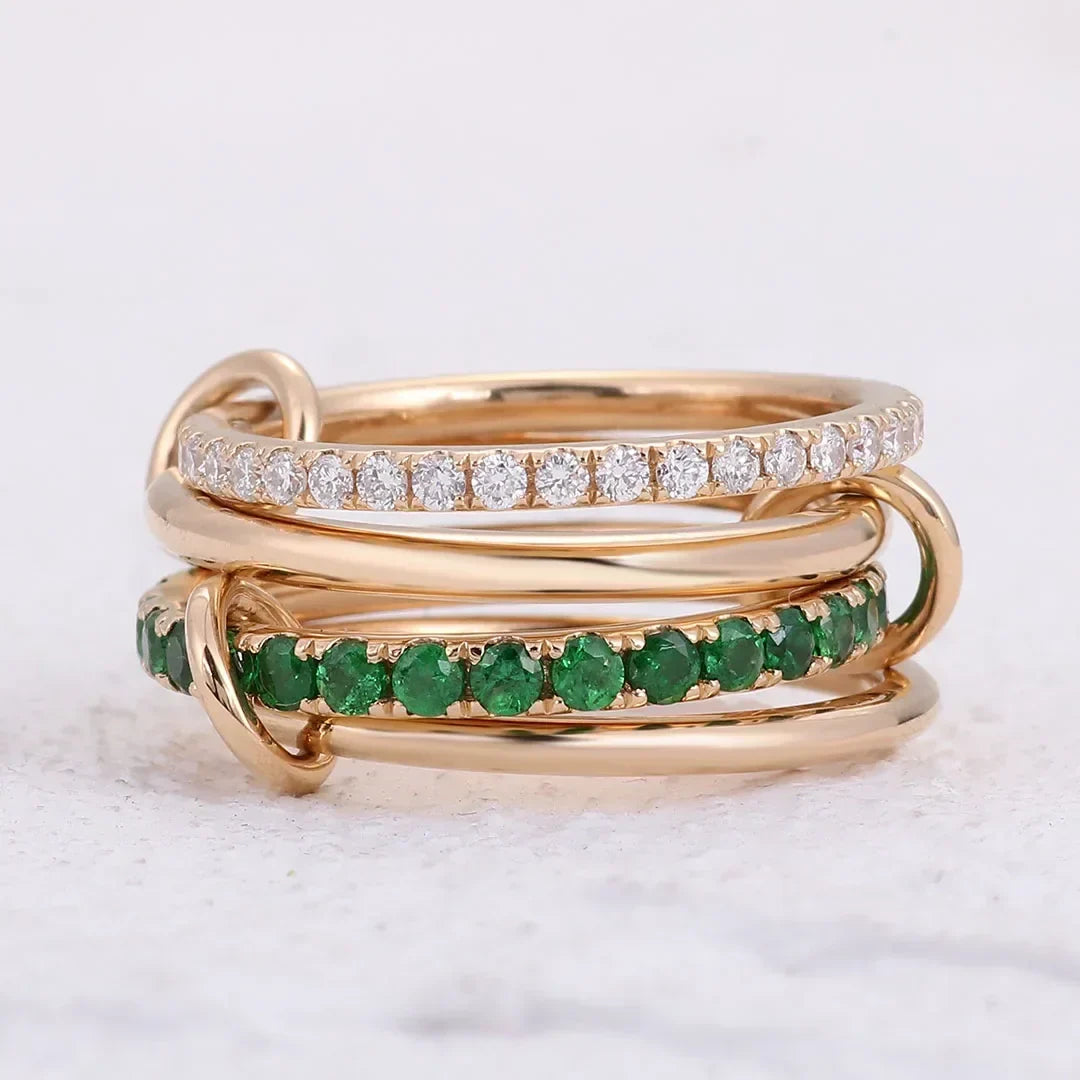 [AM Jewels]Imani Stacked Diamond Ring