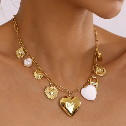 [AM Jewels]Lianne Gold Heart Locket