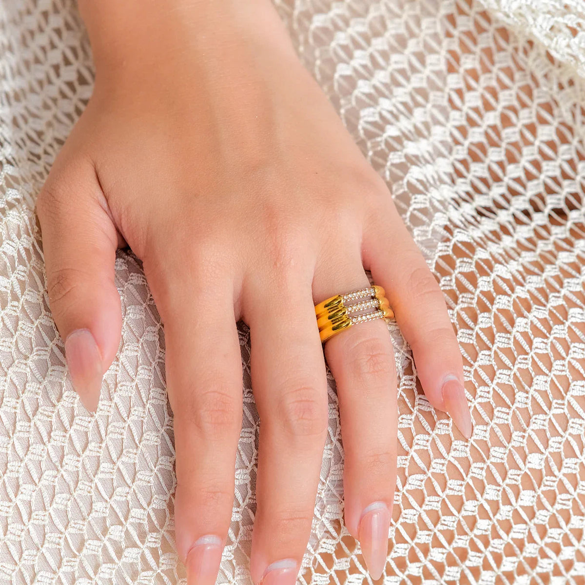 [AM Jewels]Serenity Diamond Gold Ring