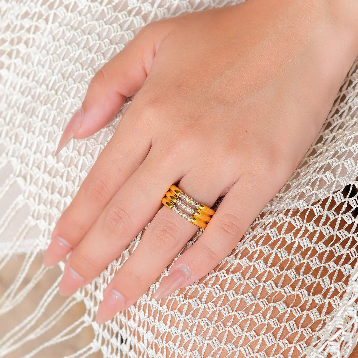 [AM Jewels]Serenity Diamond Gold Ring