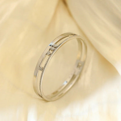 [Am Jewelry]Move Romane Diamond Bangle Bracelet